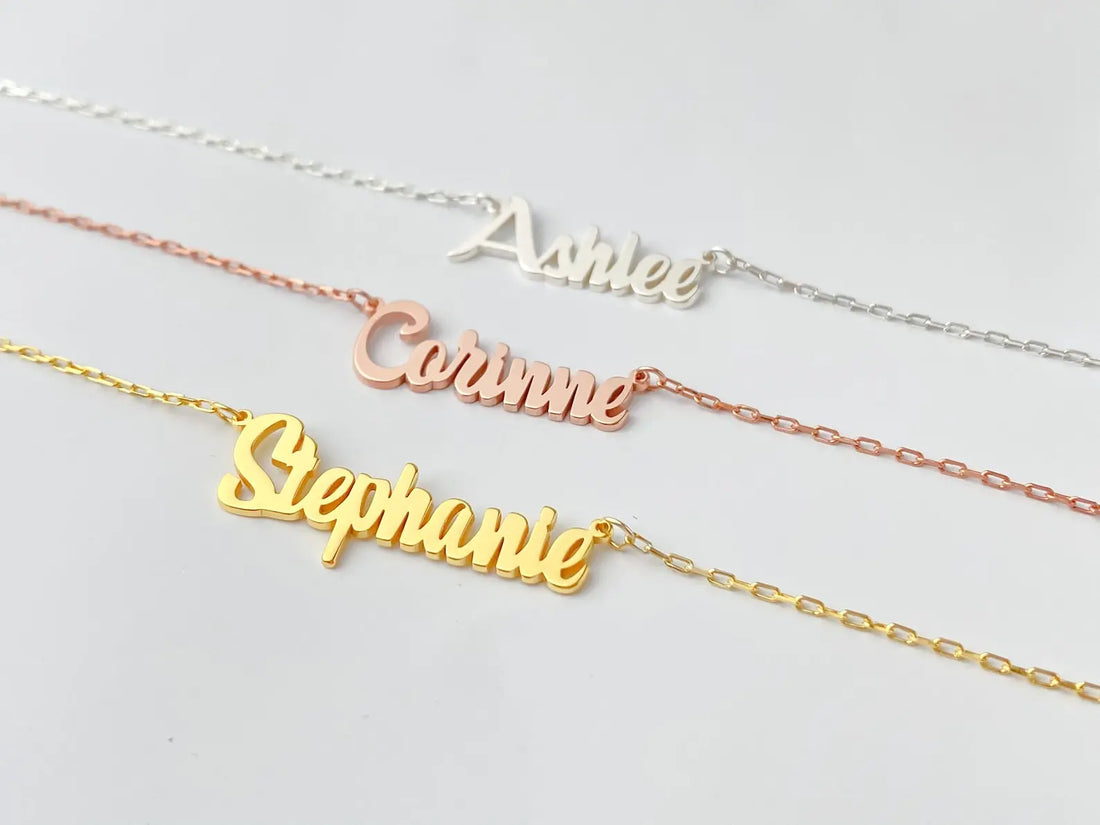 Name Necklace – Custom Personalized Name Pendant | Elegant &amp; Meaningful Jewelry Gift for Women