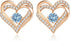 💖 Forever Love Heart Stud Earrings for Women – 925 Sterling Silver Birthstone Earrings | Romantic Jewelry Gift for Wife, Mom, or Her