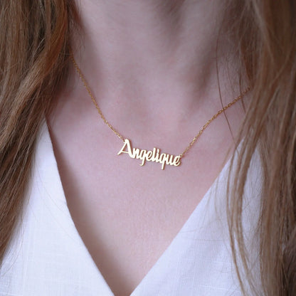 Name Necklace – Custom Personalized Name Pendant | Elegant &amp; Meaningful Jewelry Gift for Women