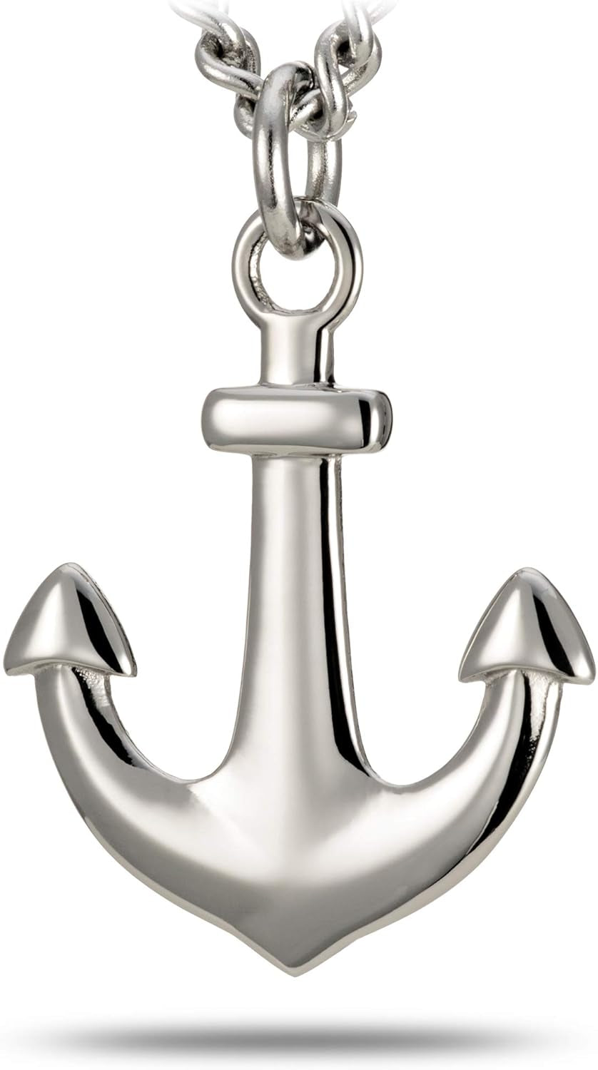 Men’s Stainless Steel Small Anchor Necklace – Nautical Jewelry for Sailing Enthusiasts