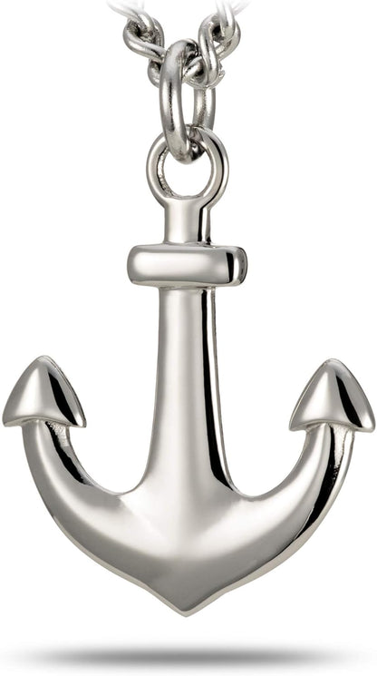 Men’s Stainless Steel Small Anchor Necklace – Nautical Jewelry for Sailing Enthusiasts