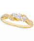 Diamond Three Stone Twist Engagement Ring (1/2 Ct. T.W.) in 14K Gold