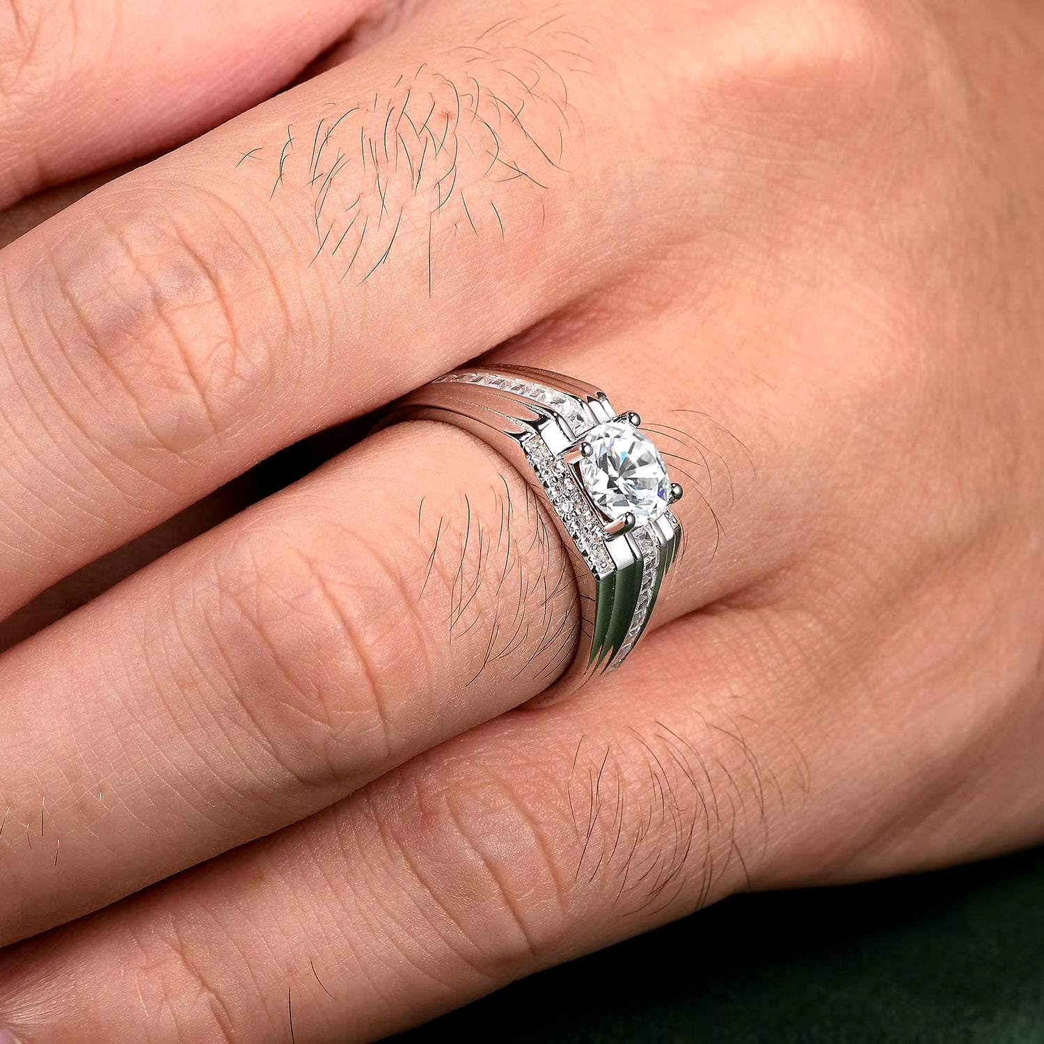 Newshe Genuine 925 Sterling Silver Men&