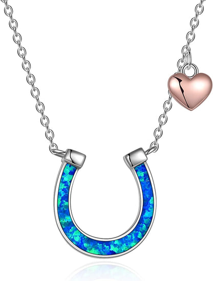 Horseshoe Necklace for Women – Sterling Silver Horse Jewelry Gift