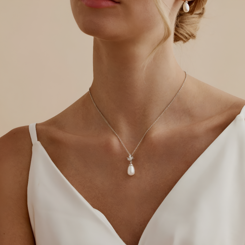 Eternal Pearl &amp; Diamond Necklace – A Whisper of Elegance for Life’s Most Beautiful Moments